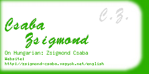 csaba zsigmond business card
